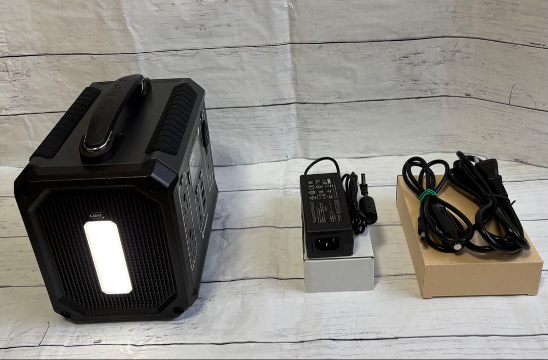 美品NinjaBatt ポータブル電源】キャンプ・車中泊・防災に最適｜付属品