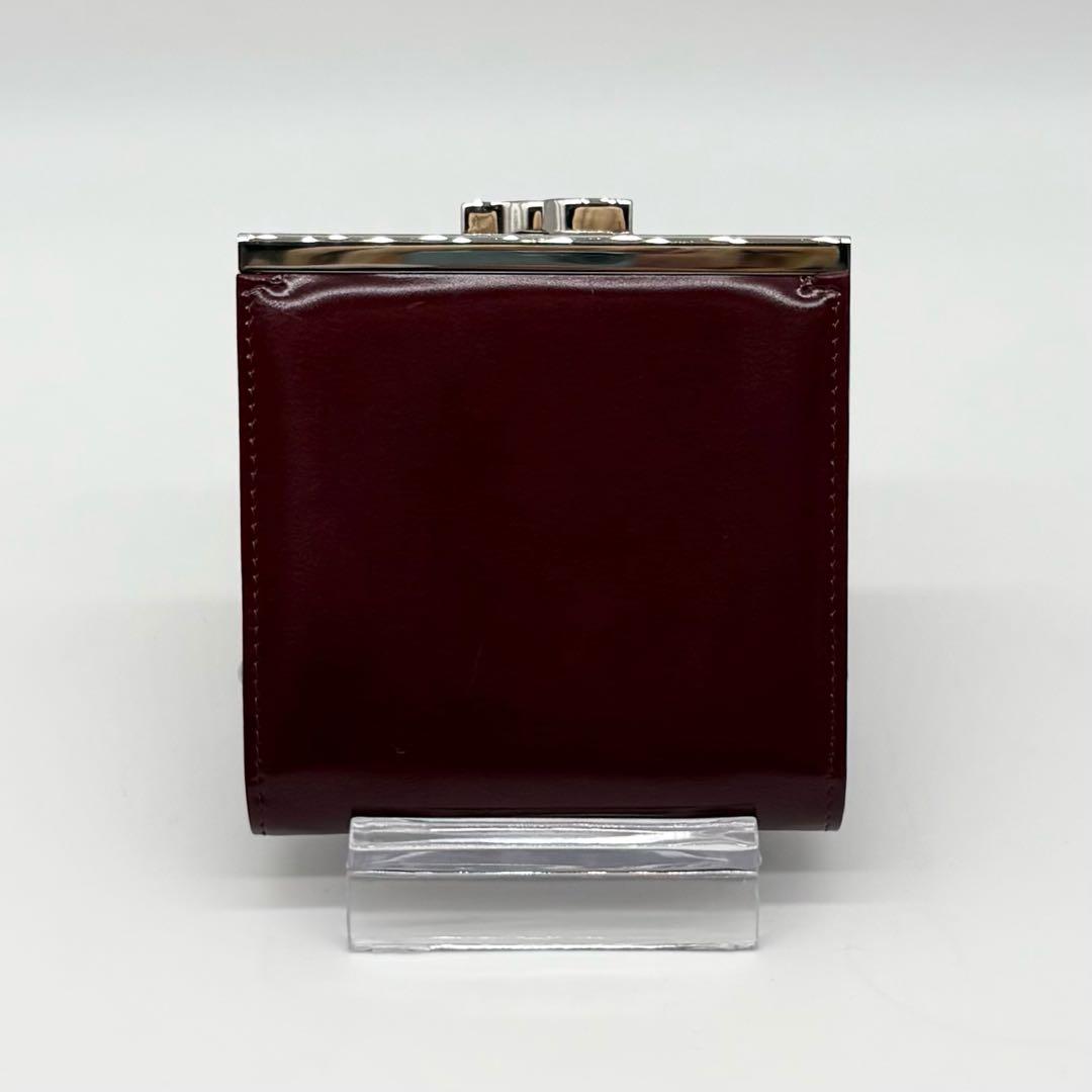 美品】Cartier レザー 2つ折り財布 パンテール がま口 プレート ロゴ