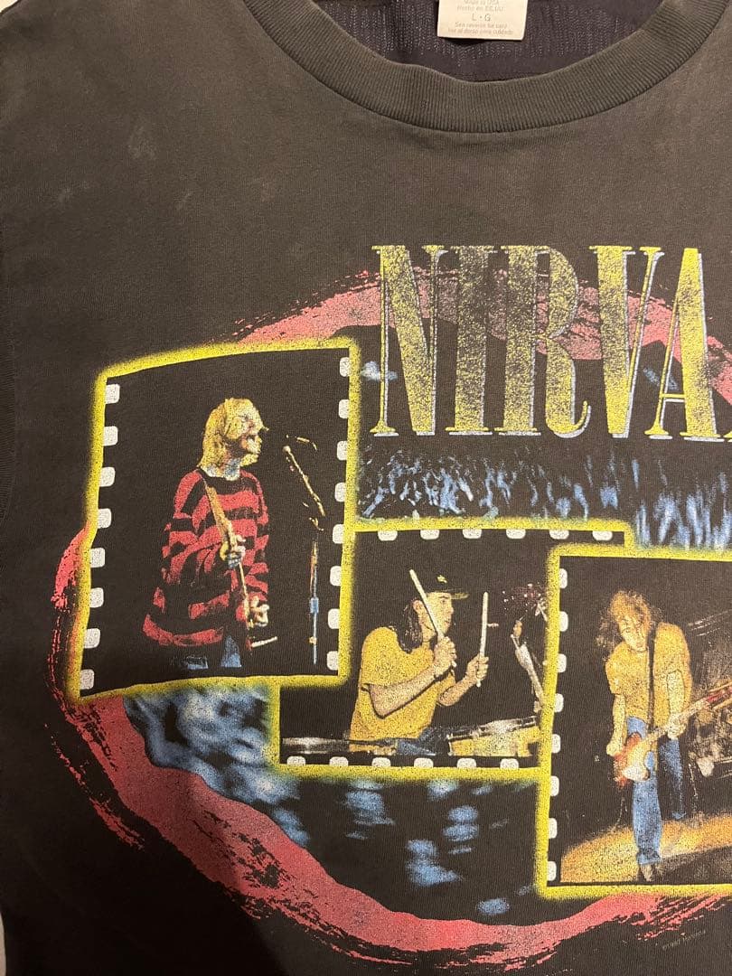 90s NIRVANA vintage tシャツ グッドフェード 短丈 - メルカリ