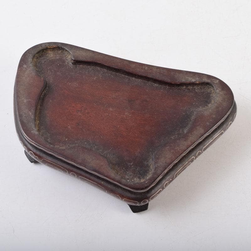 中国 玉石孔雀石マラカイト彫刻 神獣 置物 約896g 唐木台付 V 9009