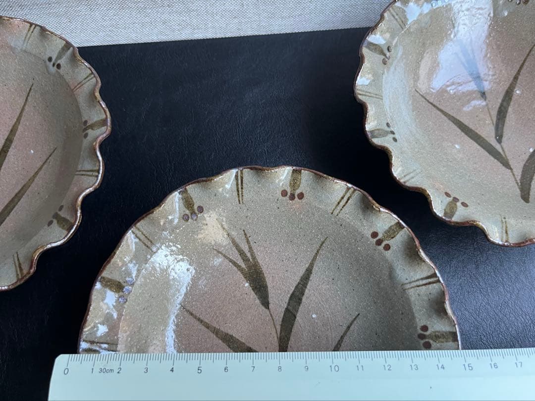 三玄窯 中里重利 絵唐津 銘々皿 輪花皿 5枚