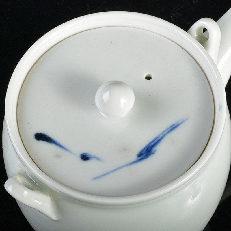 日本画家 郷倉千靱作 染付釉裏紅 花文 急須 共箱 M R4346 - メルカリ