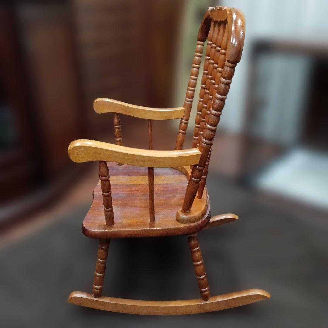 木製 キッズ ロッキングチェア 高さ約73 5cm幅約41 5cm奥行約52cm 【