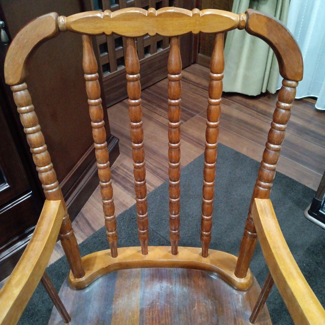 木製 キッズ ロッキングチェア 高さ約73 5cm幅約41 5cm奥行約52cm 【