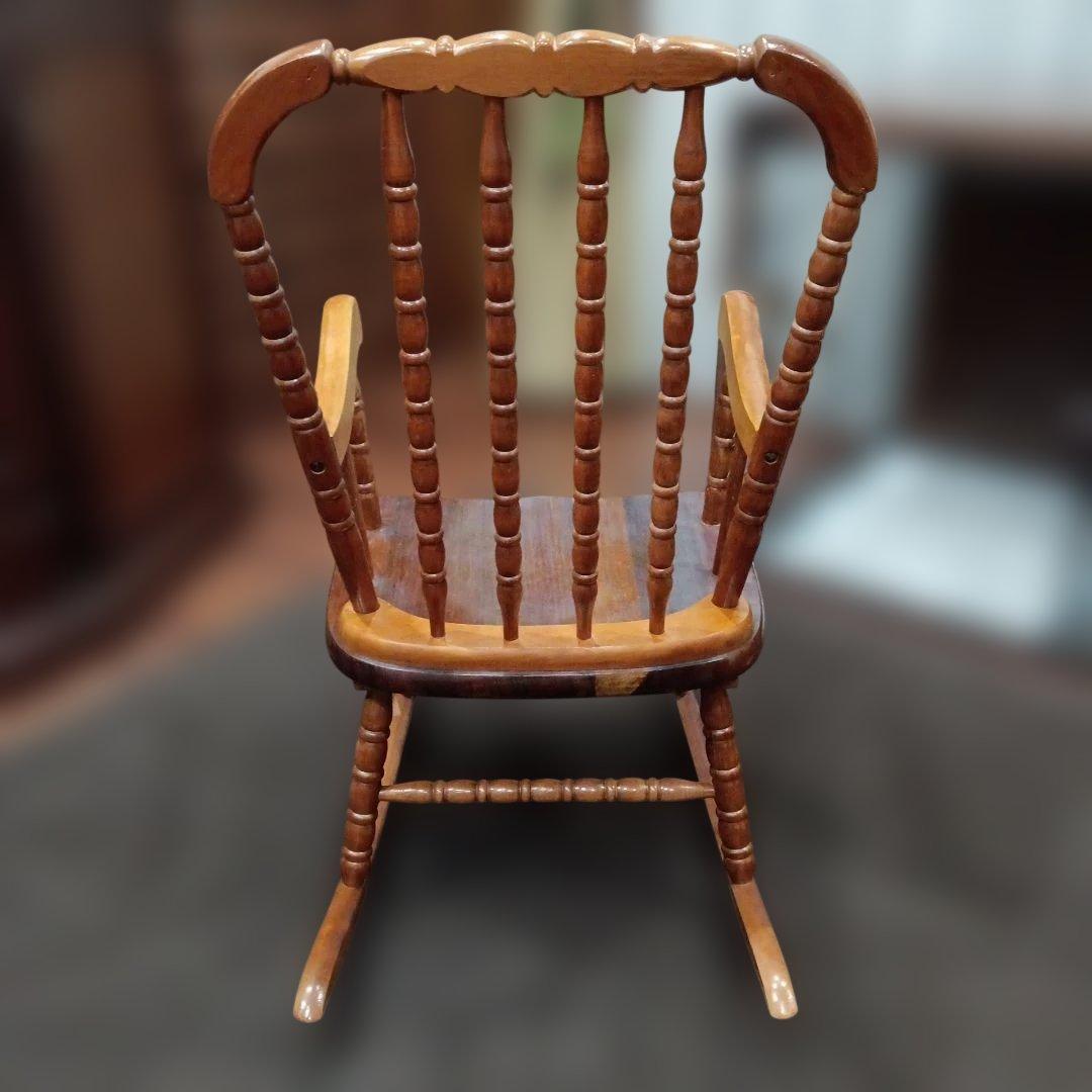 木製 キッズ ロッキングチェア 高さ約73 5cm幅約41 5cm奥行約52cm 【