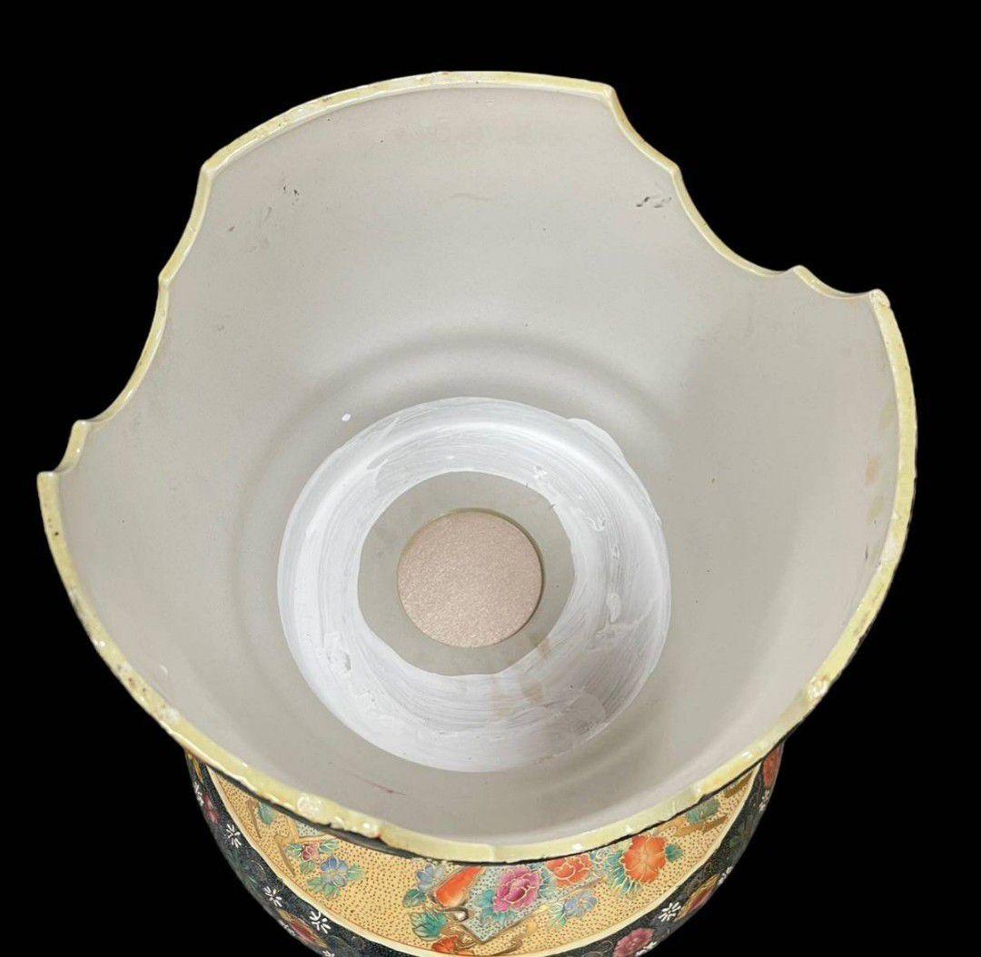 【特大 美品】薩摩焼 沈降壺 高さ約130cm 特大 大型 花瓶 古中国 飾り壺