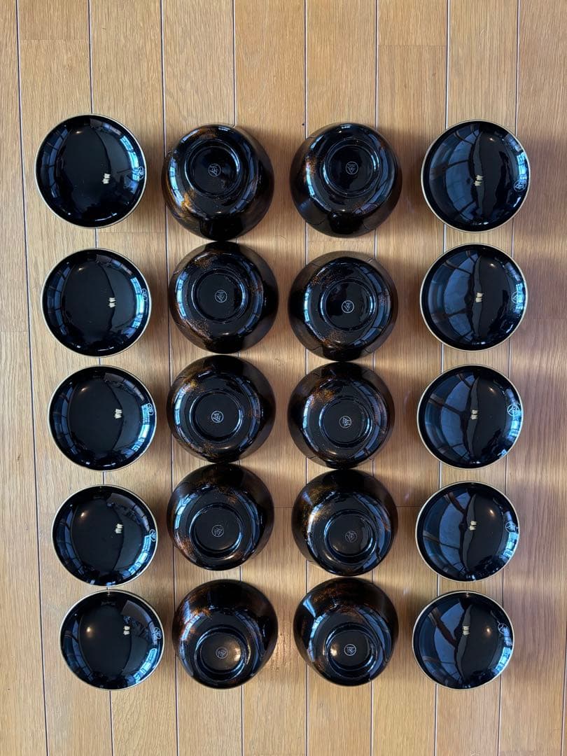 漆器 椀 10個セット 黒色 装飾あり