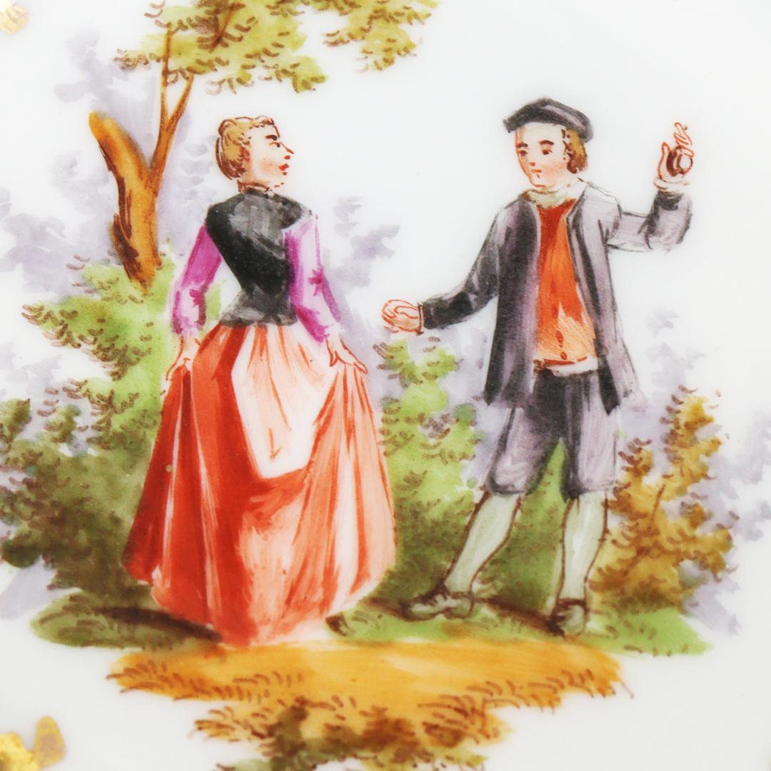 リヒャルト クレム工房 ワトー画 チョコレートカップ＆ソーサー｜nSk6