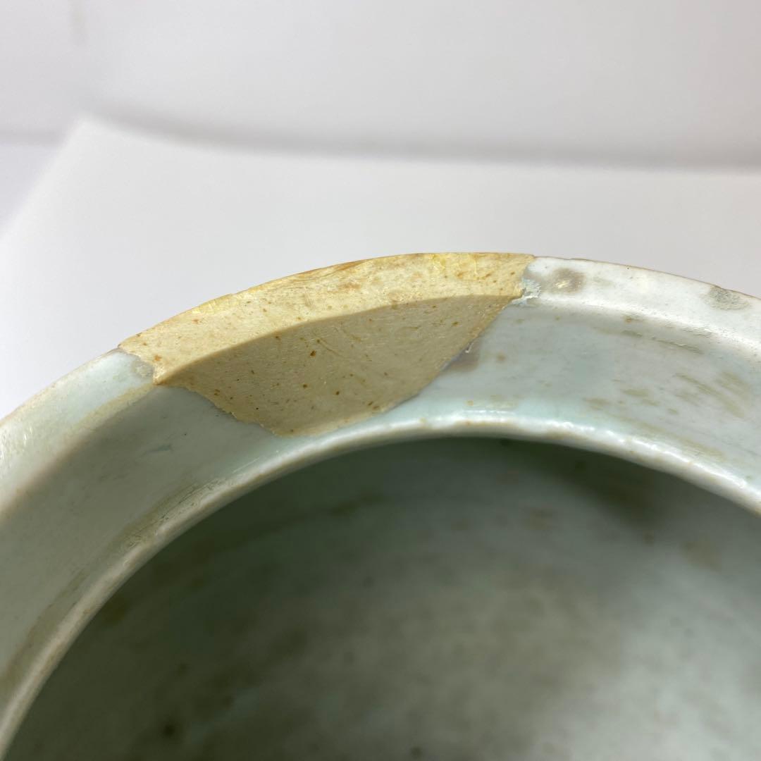 李朝　染付　牡丹文　壺　高さ約15.1㎝　トヒオウ　東さ7-0728③