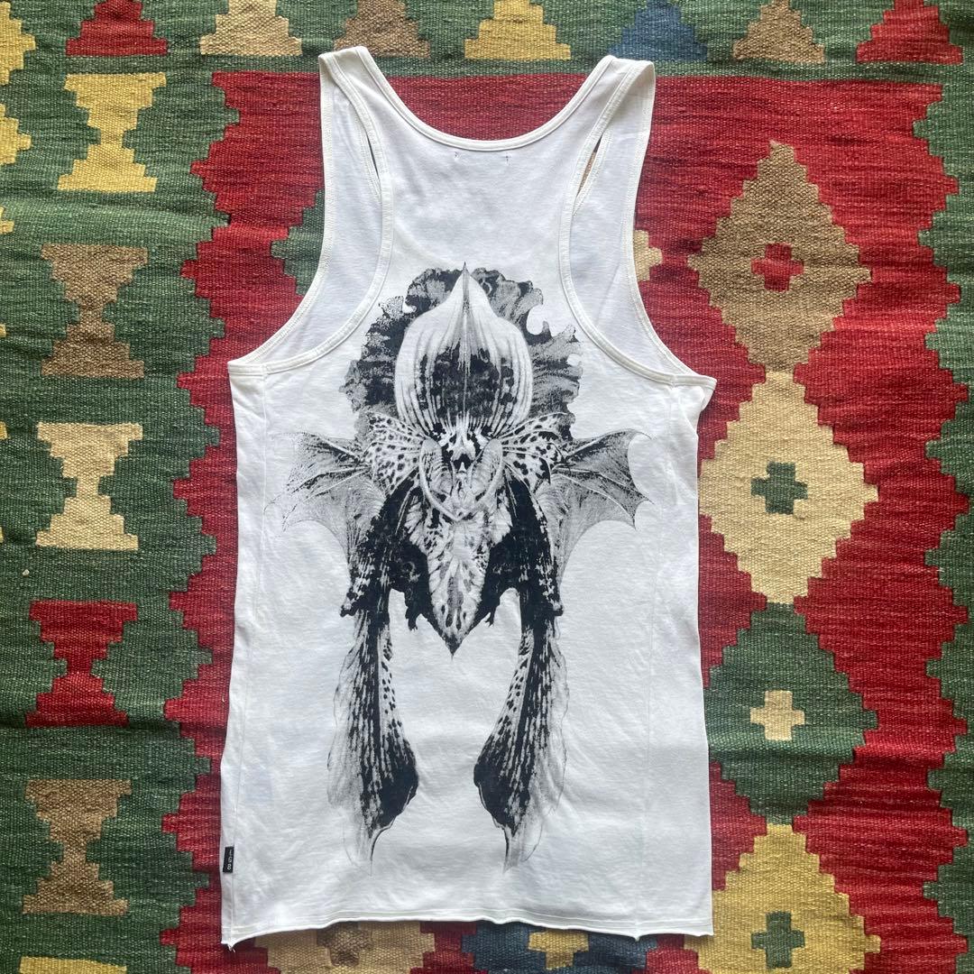 LGB/BEDROCK/ラグランブルー プリントタンクトップ