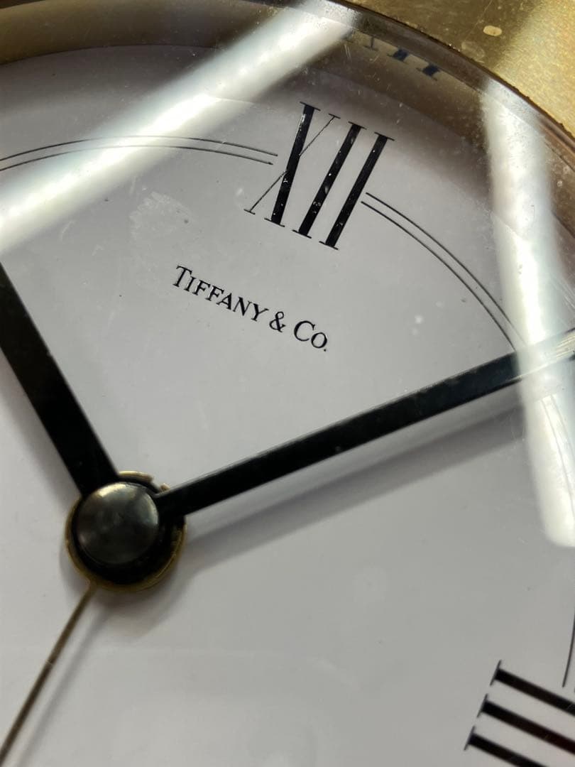 ティファニー テーブルクロックTiffany & Co. ゴールド 置時計 QZ