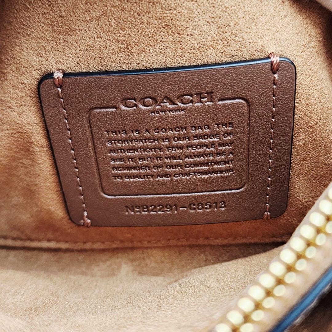 極美品 COACH コーチ クリオ トップ ハンドル シグネチャー C8513.