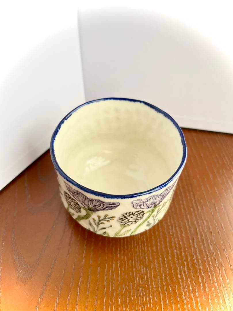 花柄の手捻り茶碗 つちやまり作の通販はau PAY マーケット - 輸入雑貨