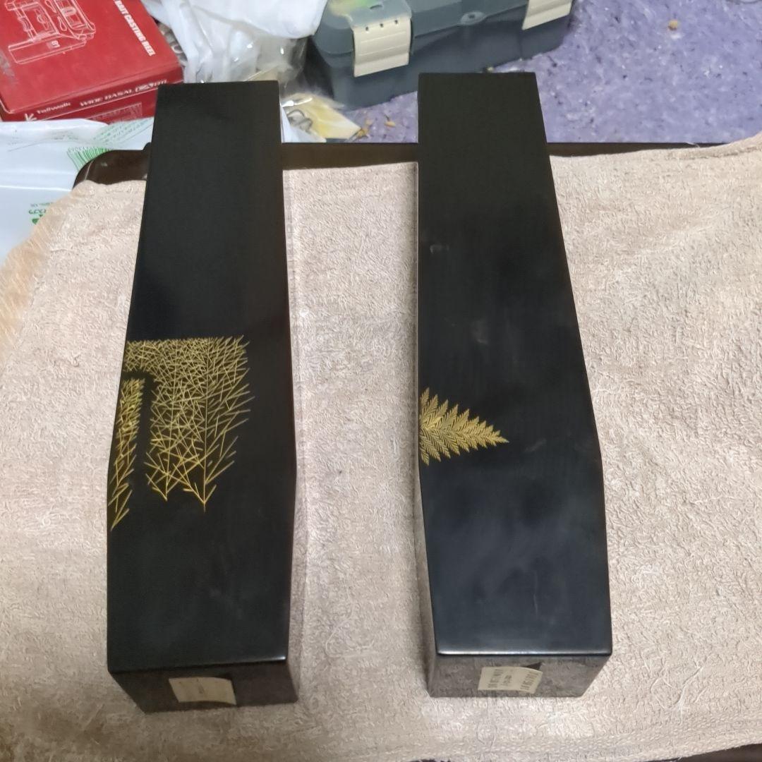 漆器 金箔草花模様 2点セット