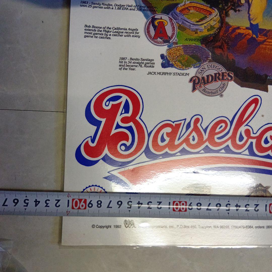172)Baseball Map Poster 1992年