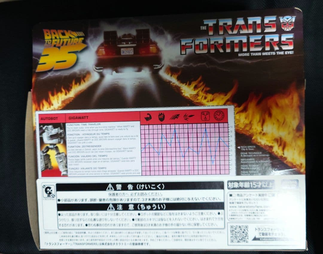 トランスフォーマー　デロリアン　ギガワット　バックトゥザフューチャー