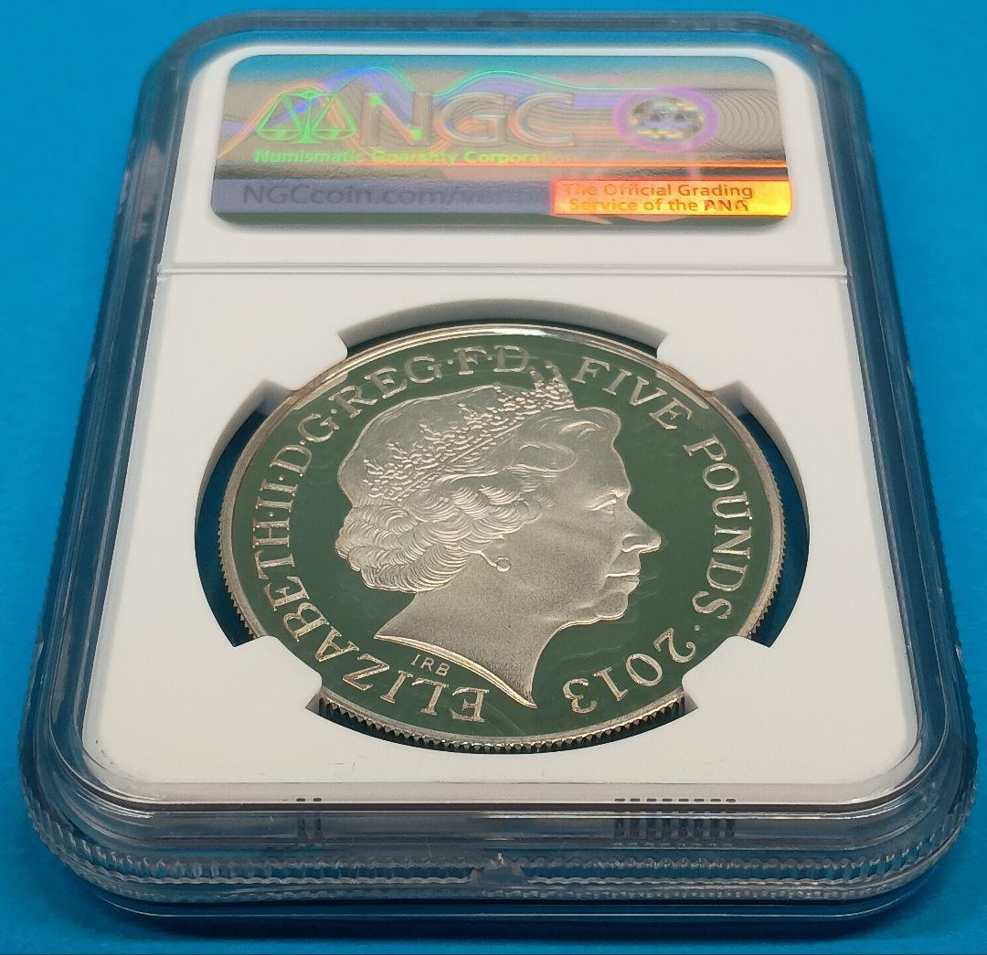 2013 エリザベス女王 戴冠60周年記念 5ポンド 銀貨 NGC PF69UC - メルカリ