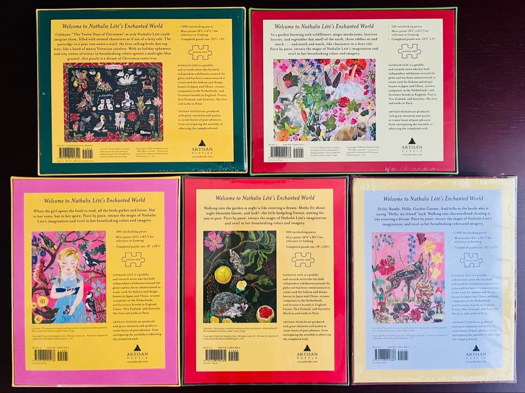 新品•希少】ナタリーレテ パズル 5点 日本未発売 Nathalie Lete