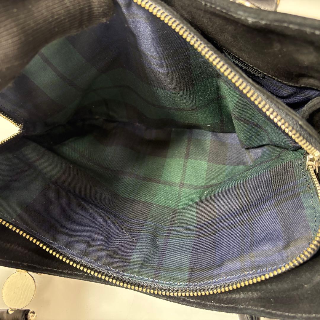 ラルフローレン　スエード×レザー　ブラック　2wayショルダーバッグ