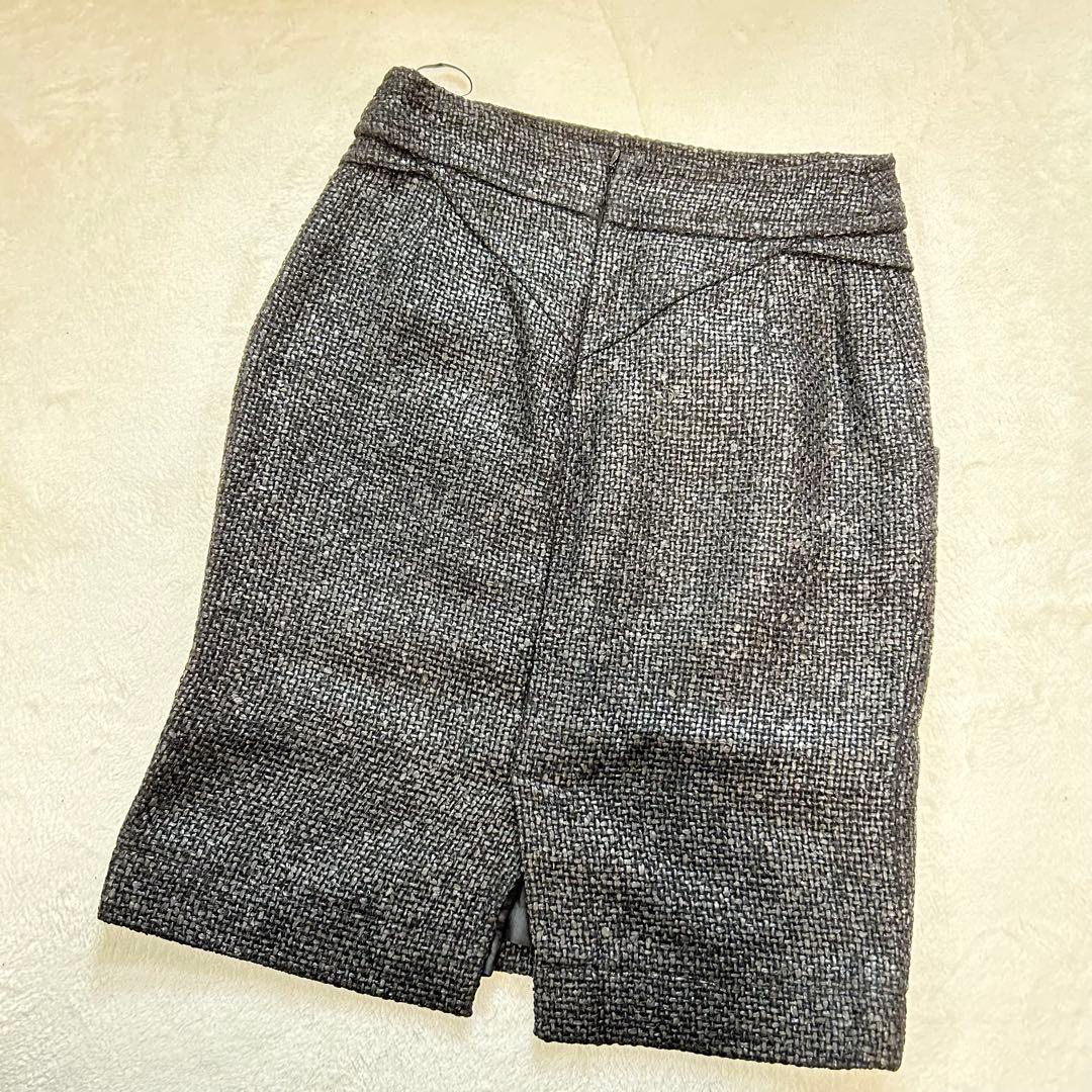 CHANEL シャネル ココマーク ウール×ポリウレタン スカート サイズ38