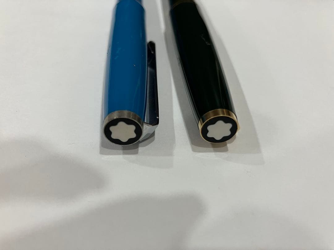 MONT BLANC 万年筆 2点 おまとめ レトロ 青色 緑色 モンブラン
