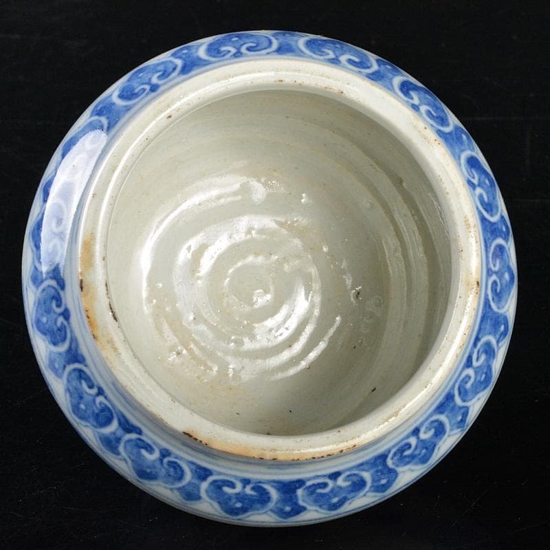 中国青花山水人物文小壷CR6412E