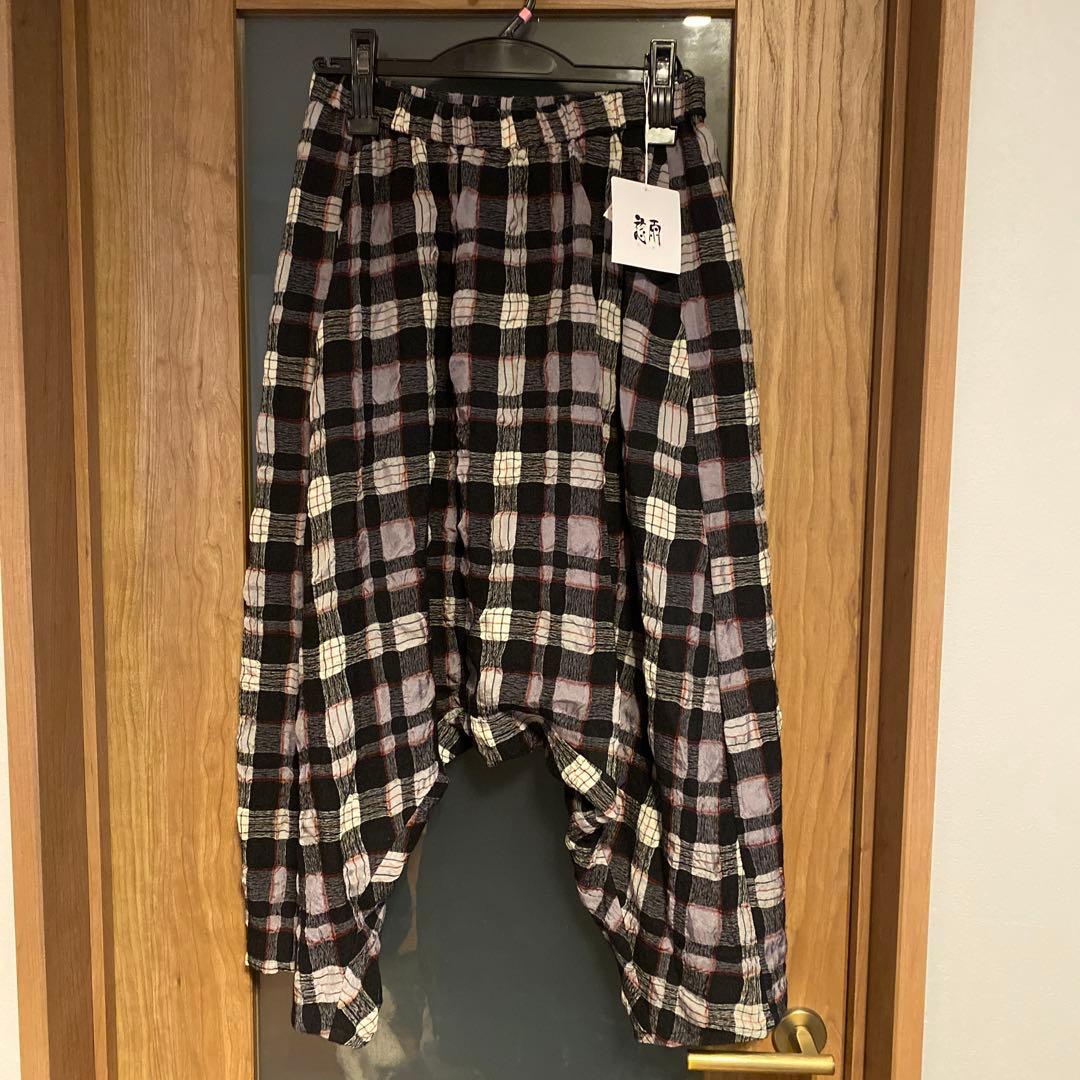 新品タグ付き　センソユニコ　慈雨 シュランケンチェック　パンツ　40