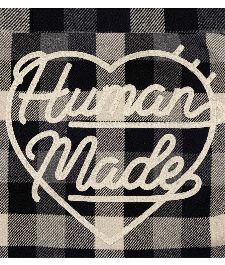 HUMANMADE ヒューマンメイド ウールチェックシャツジャケット ブラックS