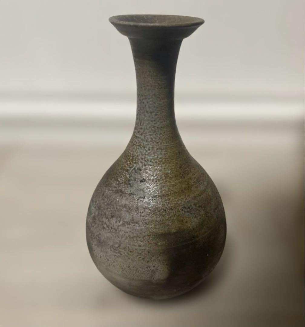 備前焼 榊原清人作 花入 花瓶 一輪挿し 共箱 美術品・アンテイーク