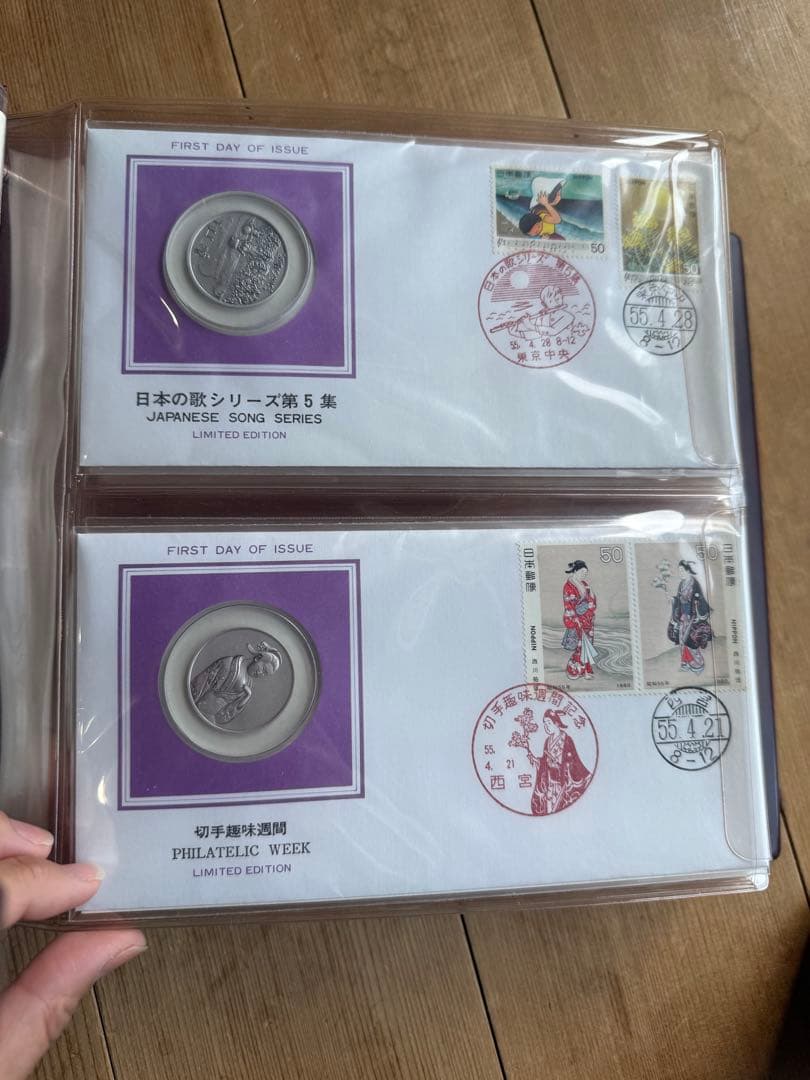 ジンギスカン様✴︎昭和55年度日本切手初日カバーメダルコレクション