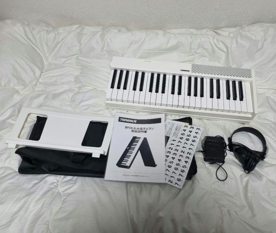 TERENCE 88鍵盤 電子ピアノ折り畳み式 ホワイト V30(無線使用可