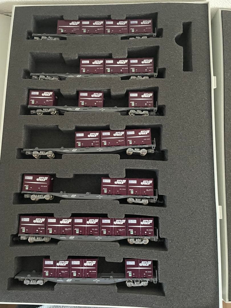 【手摺壊れ修復済】Nゲージ　コキ100、101、107 19両　コンテナまとめ