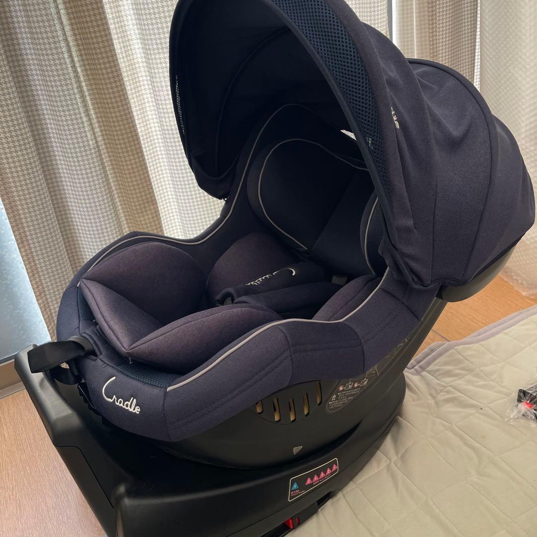 チャイルドシート クレイドル オーカクルターンプライム ISOFIX ネイビー