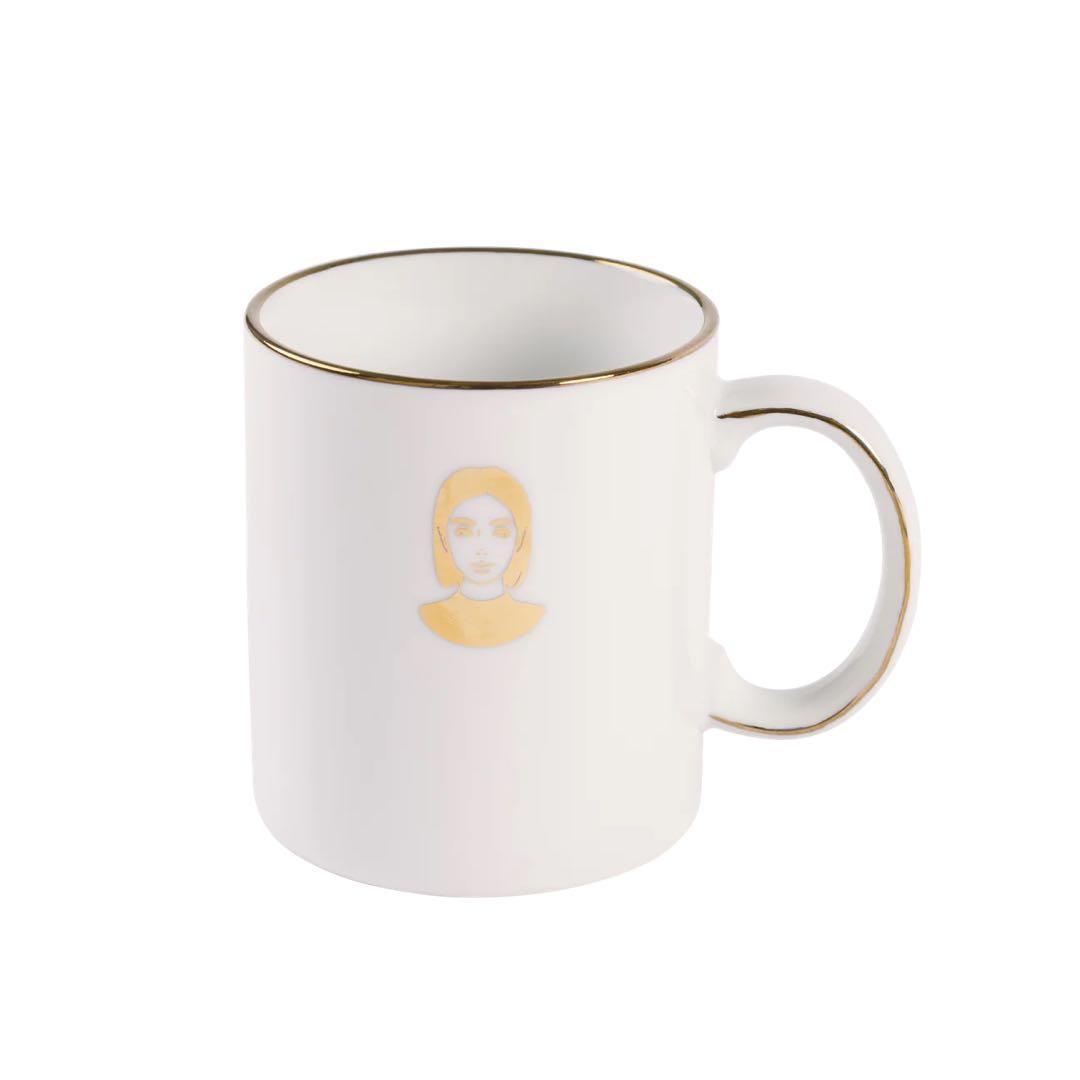 Kyne Gold Ceramic Tray & Mug Set