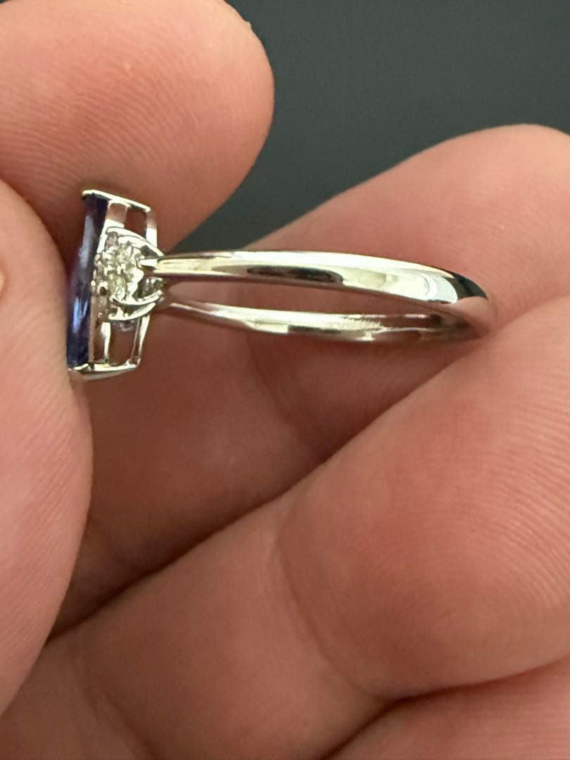 売り切り超特価価格セ-ル！PT950タンザナイトダイアモンド入りリング