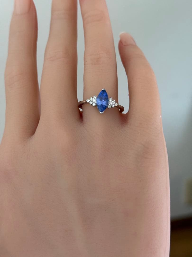 売り切り超特価価格セ-ル！PT950タンザナイトダイアモンド入りリング