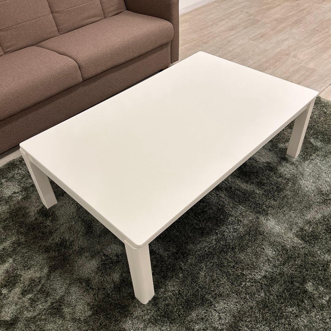アウトレット☆白い家具調こたつ コタツテーブル120cm シンプルモダン