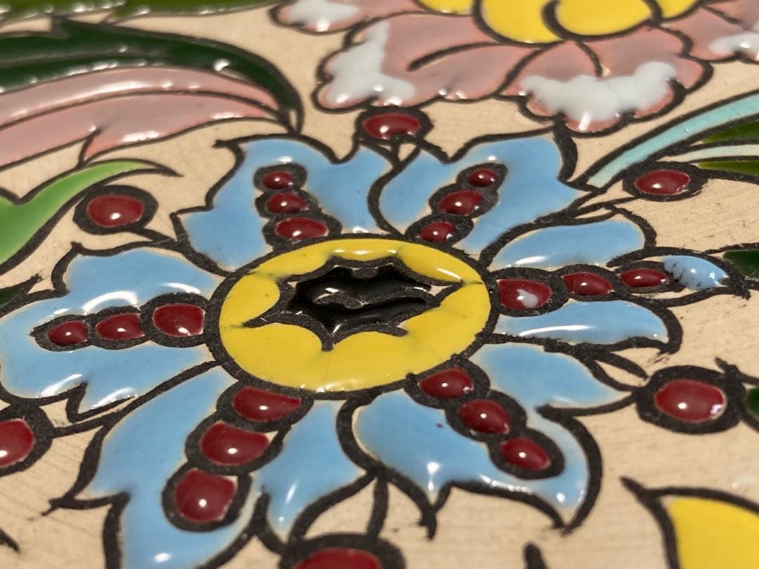 骨董品 直筆サイン入りプレート 置き台付き