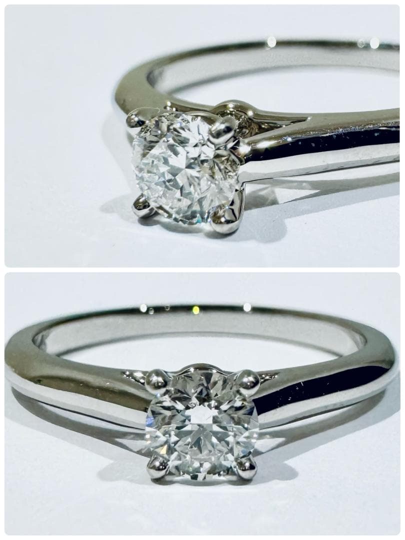 極美品★カルティエ ソリテール1895　Pt950 D0.30ct 52サイズ