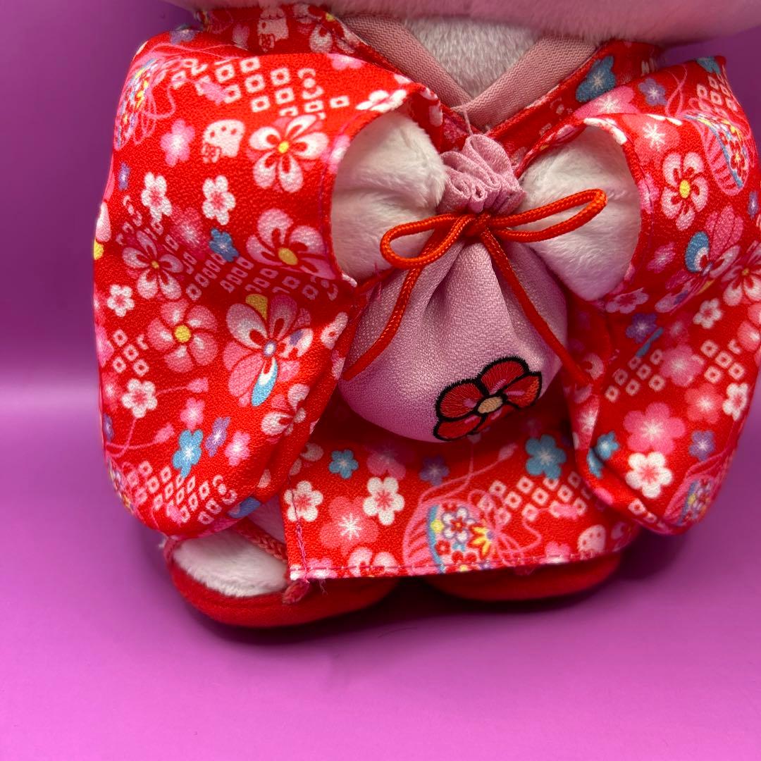 着物姿　ハローキティ　ぬいぐるみ2点セット　ちりめん　和服　日本
