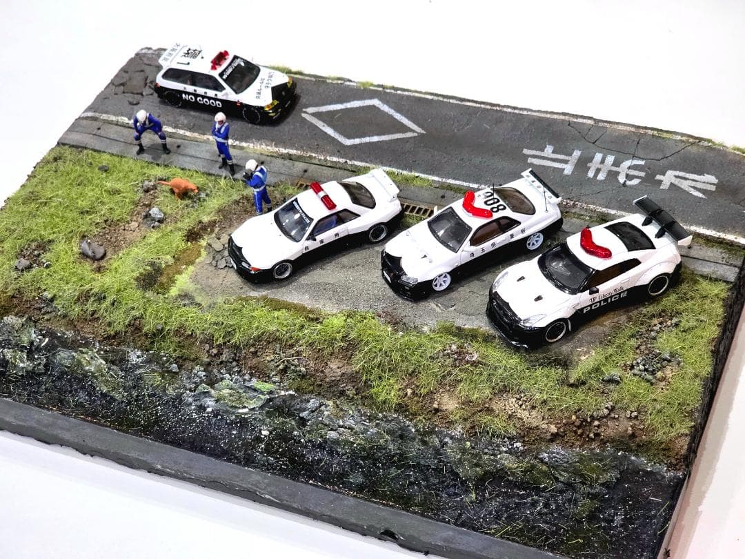 カスタム 現実的 警察ジオラマ 1:64 セット 限定