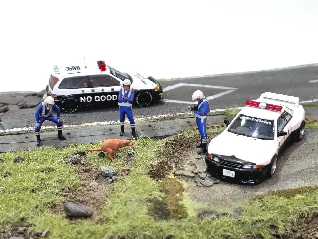 カスタム 現実的 警察ジオラマ 1:64 セット 限定