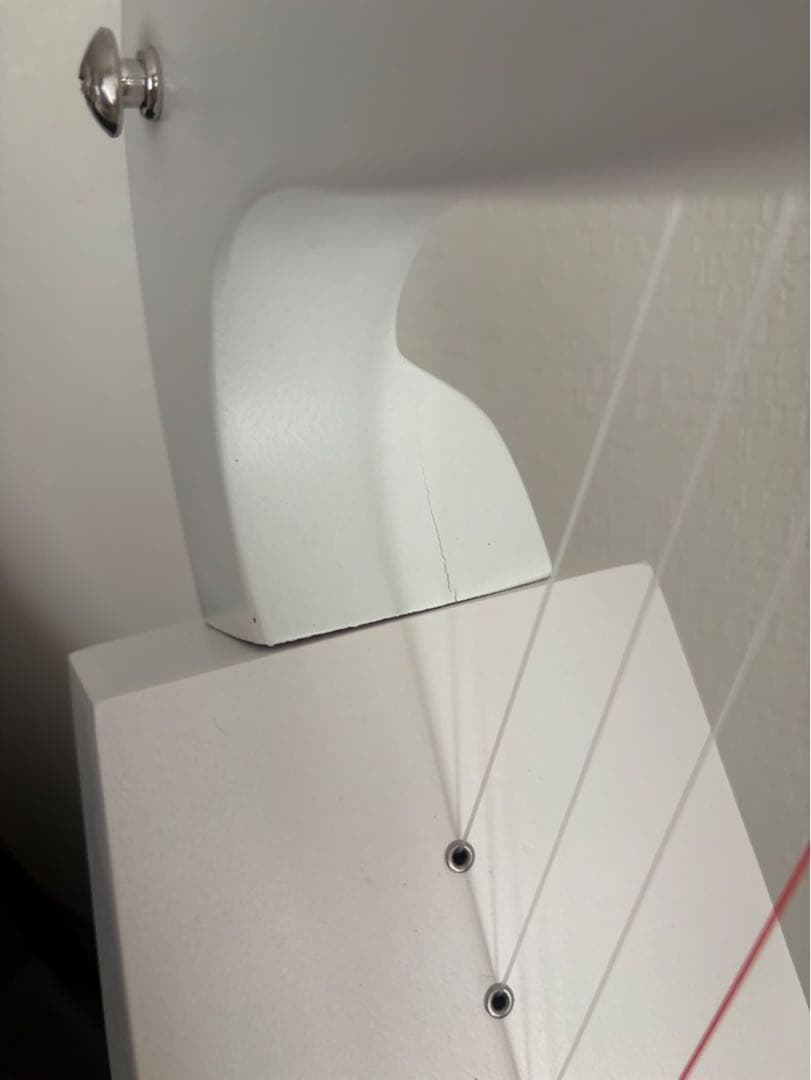 ホワイト　白　ハープ 23弦　専用ケース付き