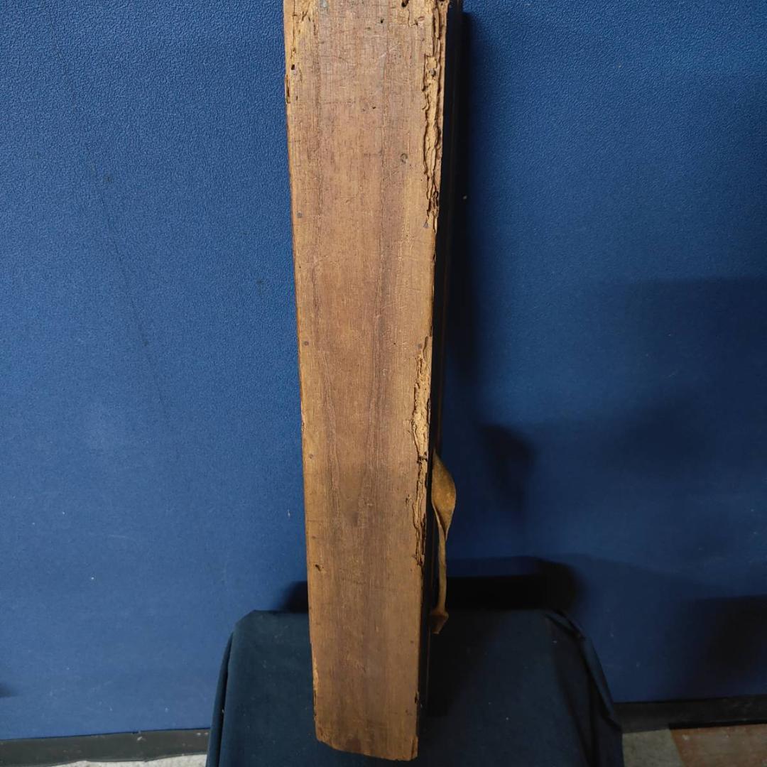 真作/狩野周信/寿老人図/極札付/江戸中期/桐時代箱付/布袋屋掛軸A-472