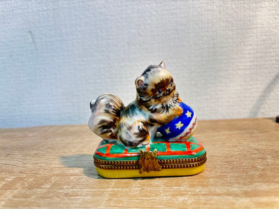 Limogesフランス製手描きリモージュボックス 小物入れ(D-415 店内)