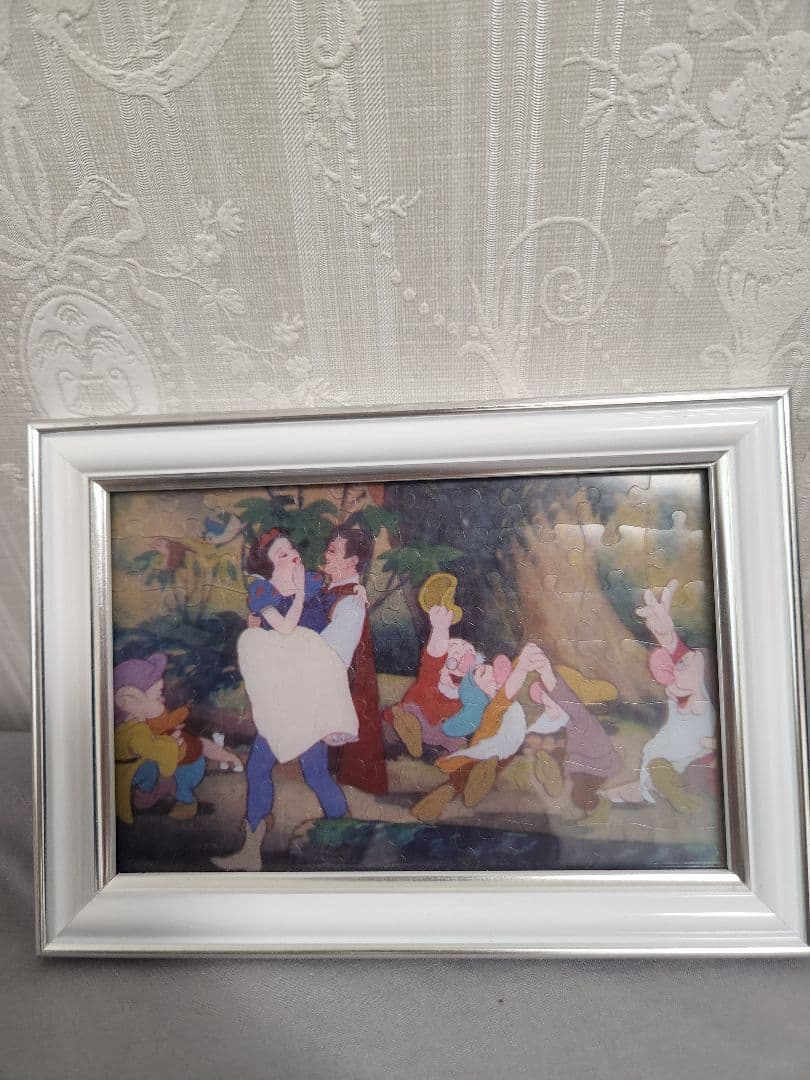 白雪姫 7人のこびと レトロ フレーム 1973 ディズニーランドマガジン 額縁