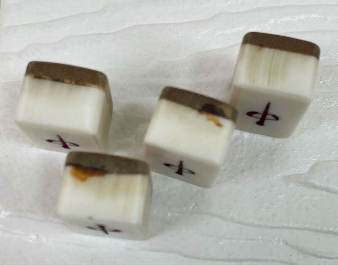 【希少品】　麻雀牌　背面竹　木製ケース　昭和レトロ