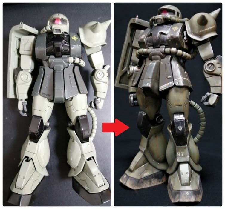 【これぞ歴戦のザク!!】MGフル塗装完成品！