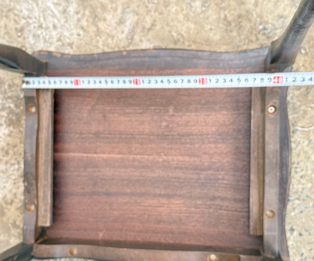 英国アンティーク風】サイドテーブル＊緑色×ゴールド縁取りのガラス天板