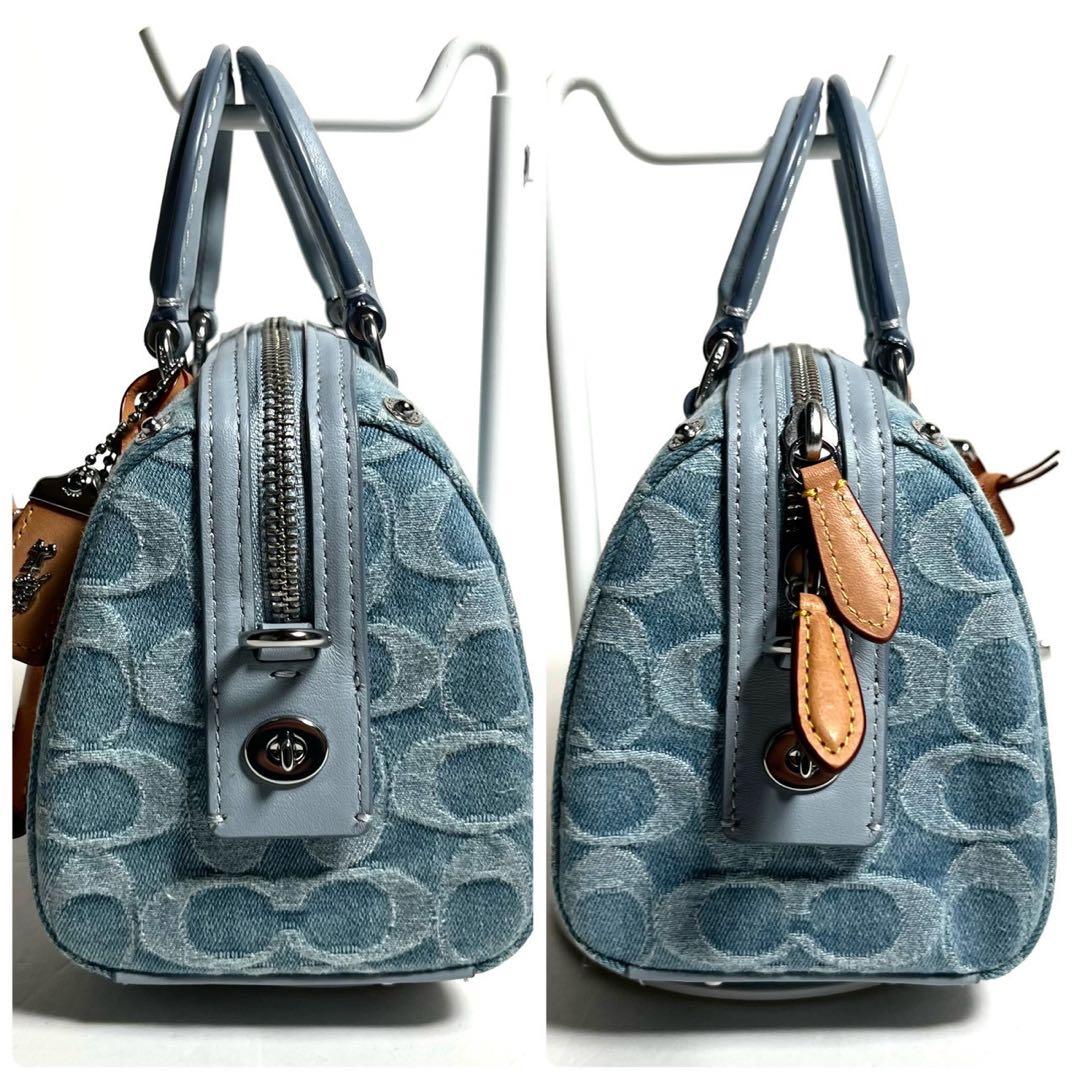 【未使用に近い✨】コーチ ルビー サッチェル18 デニム ショルダーバッグ